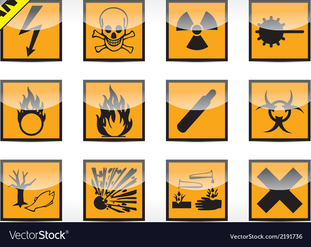 Danger symbols Royalty Free Vector Image - VectorStock