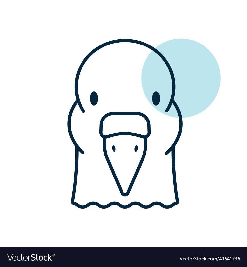 Dove icon animal head symbol