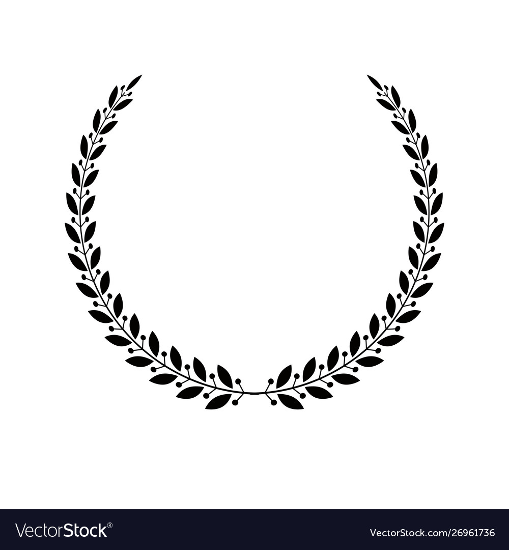 Laurel wreath floral heraldic element heraldic Vector Image