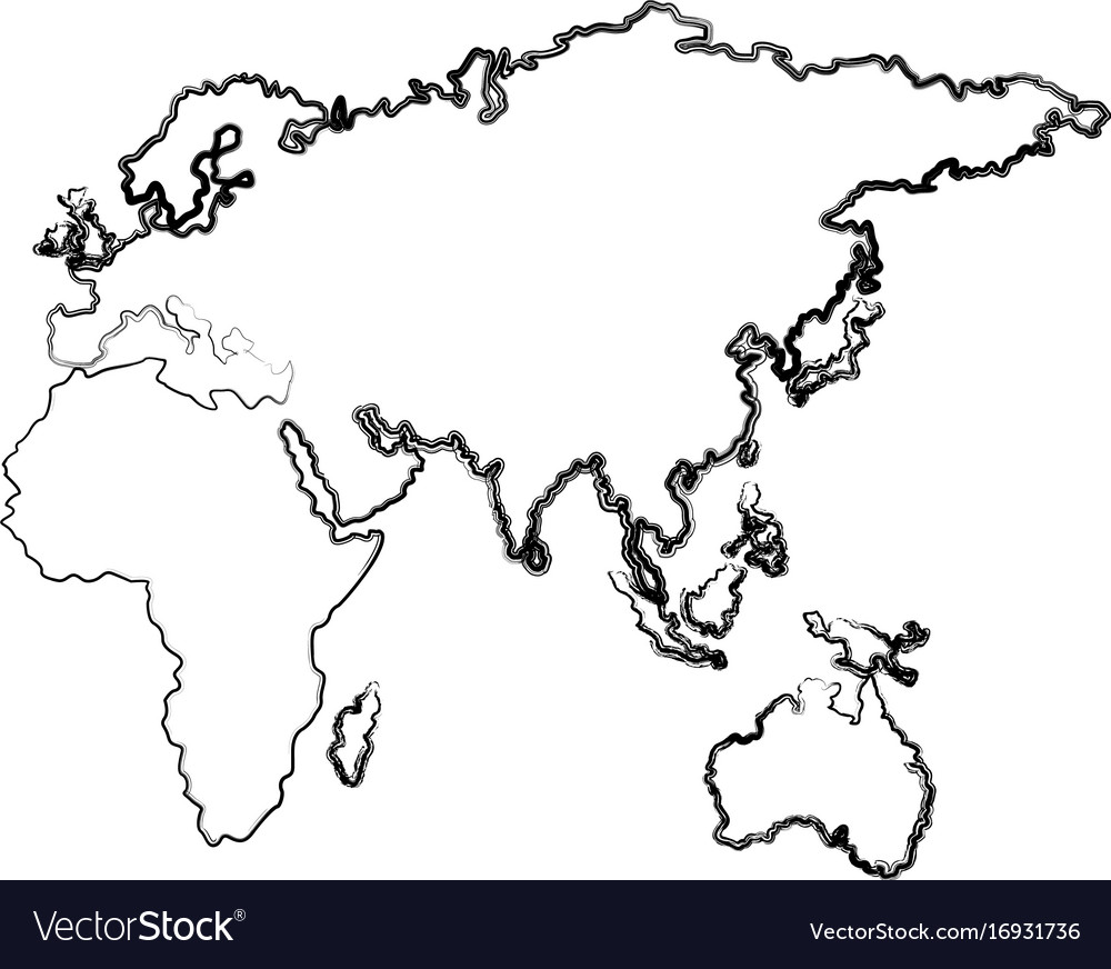 Map Of Europe And Asia Countries Together   Map Of Europe Africa And Asia Country Vector 16931736 