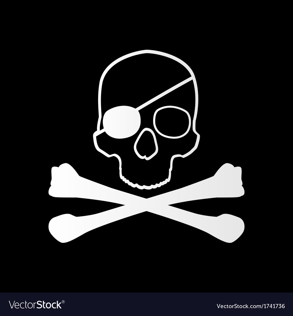 Pirate Sign Skull And Bones Jolly Roger Royalty Free Vector