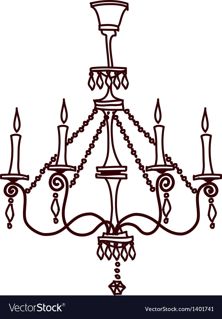 A view of chandelier Royalty Free Vector Image