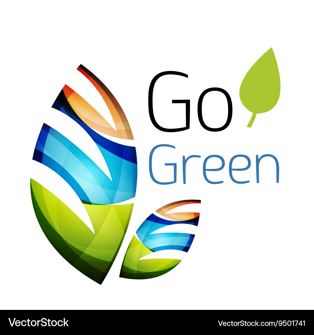 Abstract leaf icon Royalty Free Vector Image - VectorStock