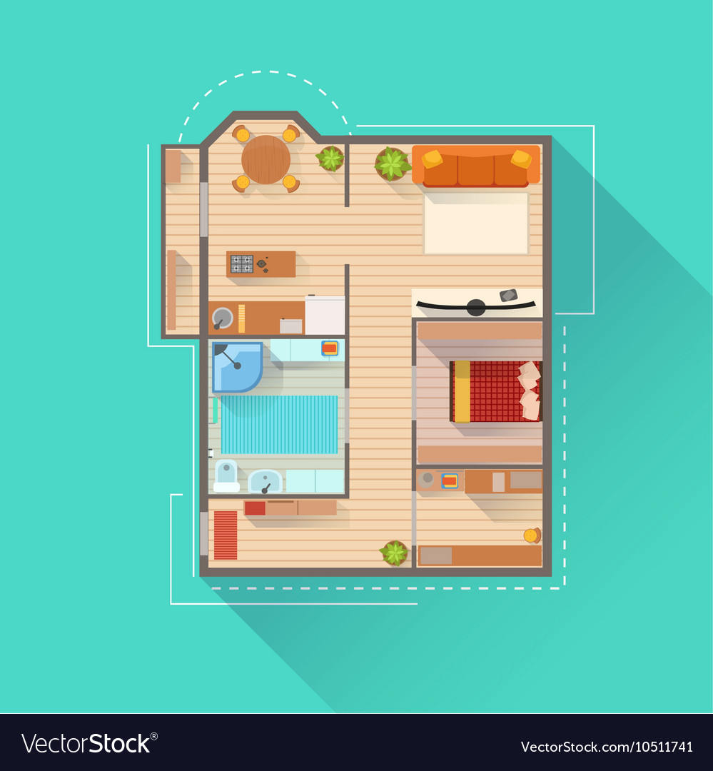 Apartment Interior Design Project View From Above Apartment Interior Design Project View From Above