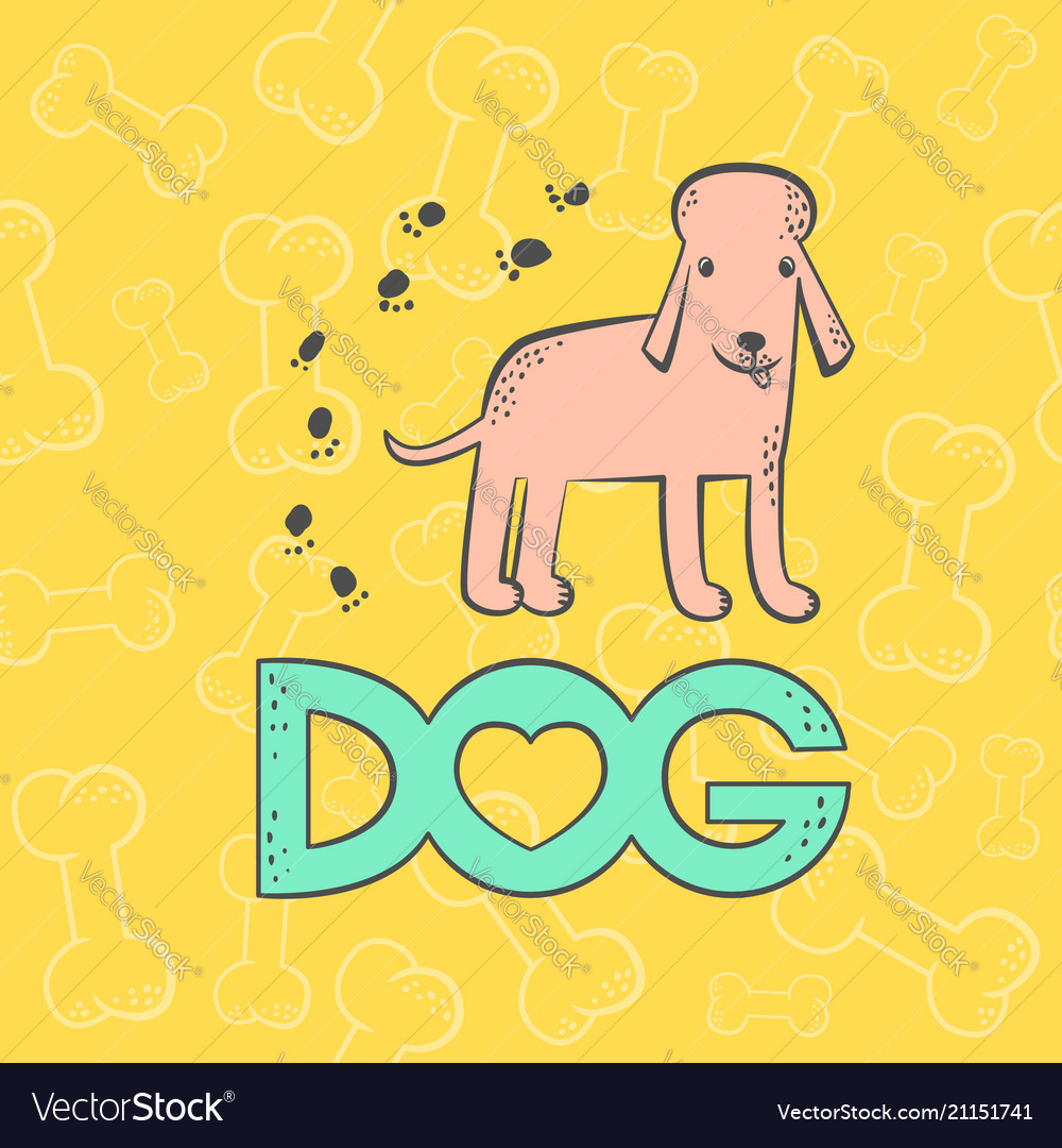 Dog poodle funny caricature animal cartoon Vector Image