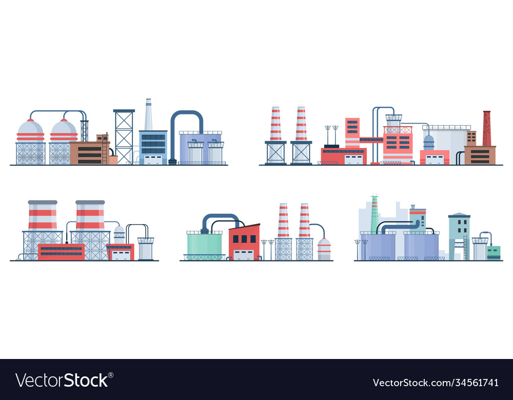 Industrial building factory Royalty Free Vector Image