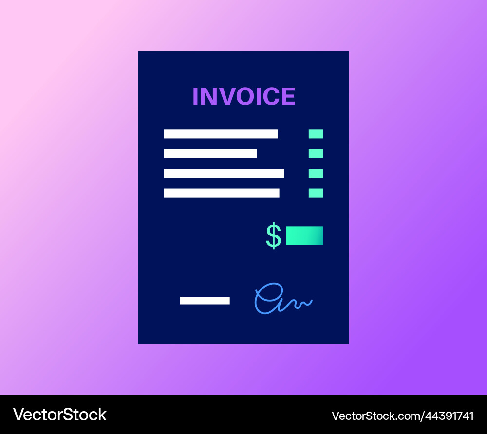 Invoice document form Royalty Free Vector Image
