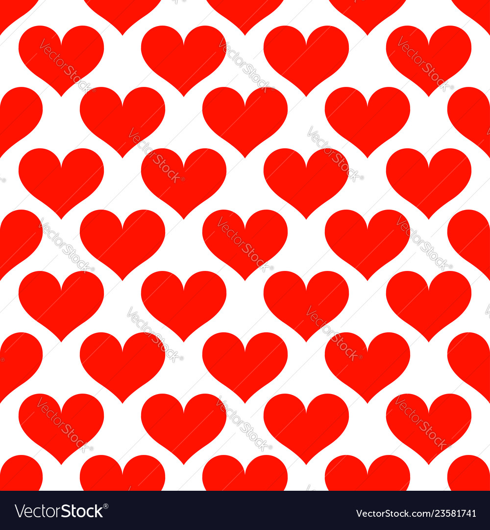 Pink Hearts Love Seamless Background Pattern Vector Image 6395