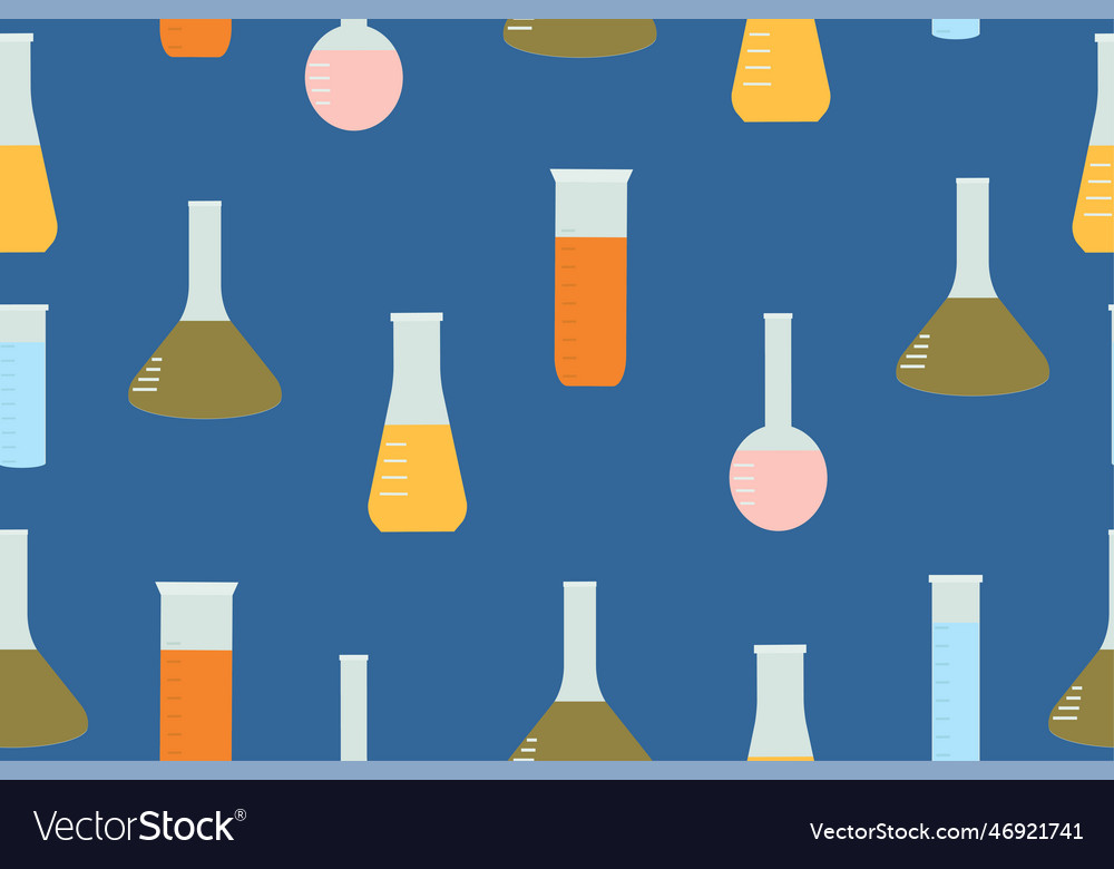 School seamless pattern for chemistry minzurki Vector Image