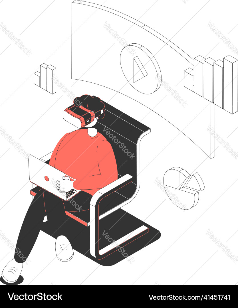 Virtual reality headset Royalty Free Vector Image