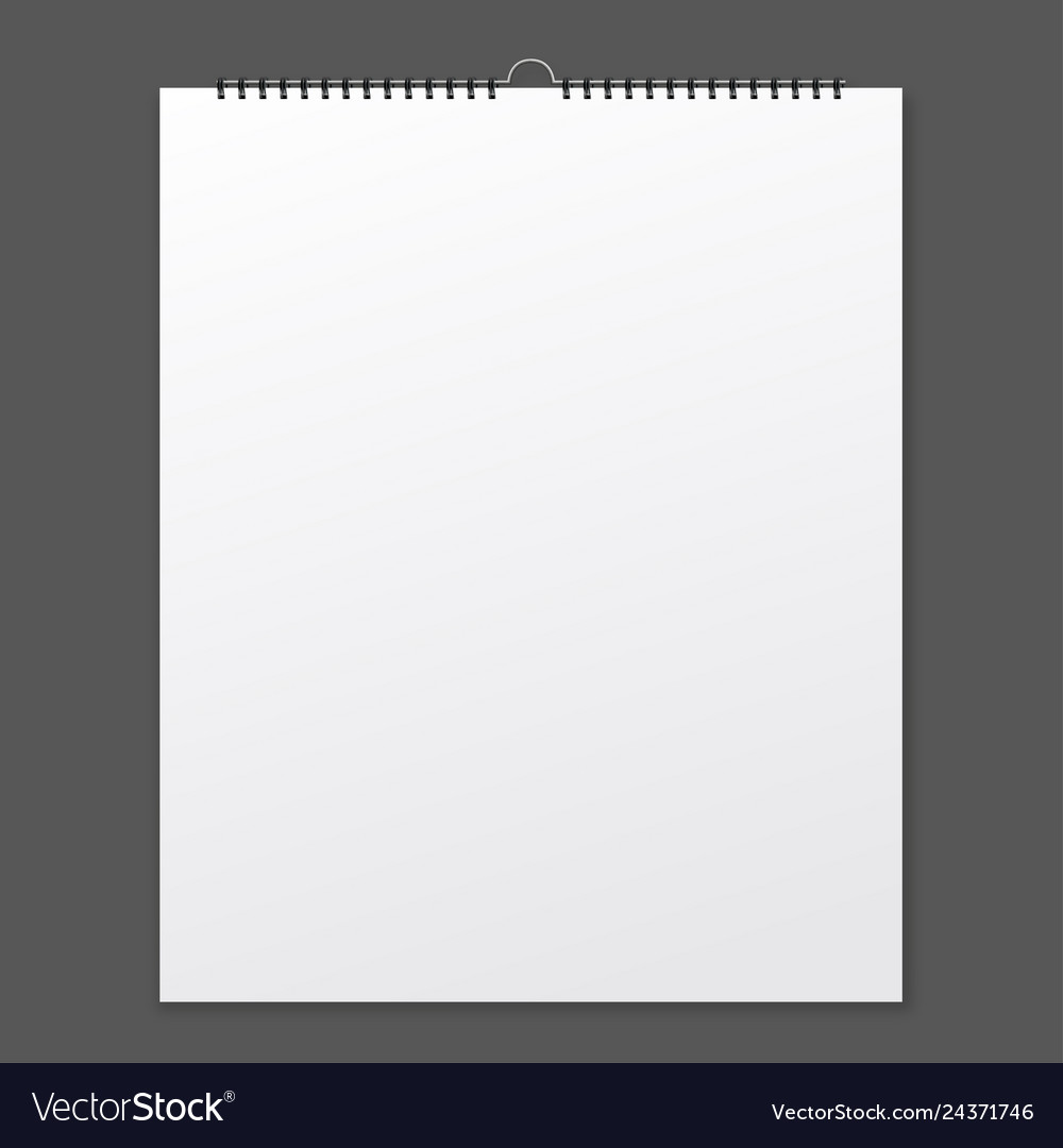 Blank design calendar on a grey background