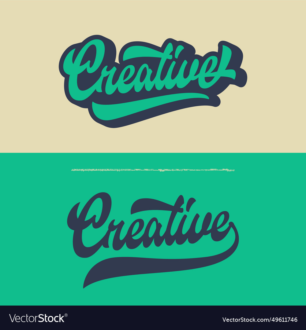 Brush script font Royalty Free Vector Image VectorStock