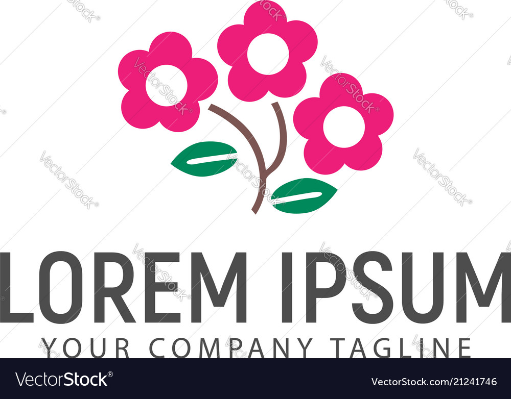 Flower Logo Design Ilrator Flowers Healthy Cosmos Flower Logo Design Concept Template Vector Image