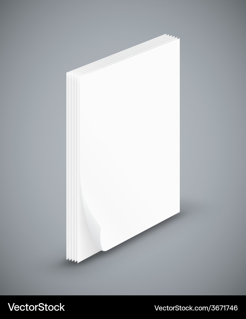 Empty paper three sheets Royalty Free Vector Image