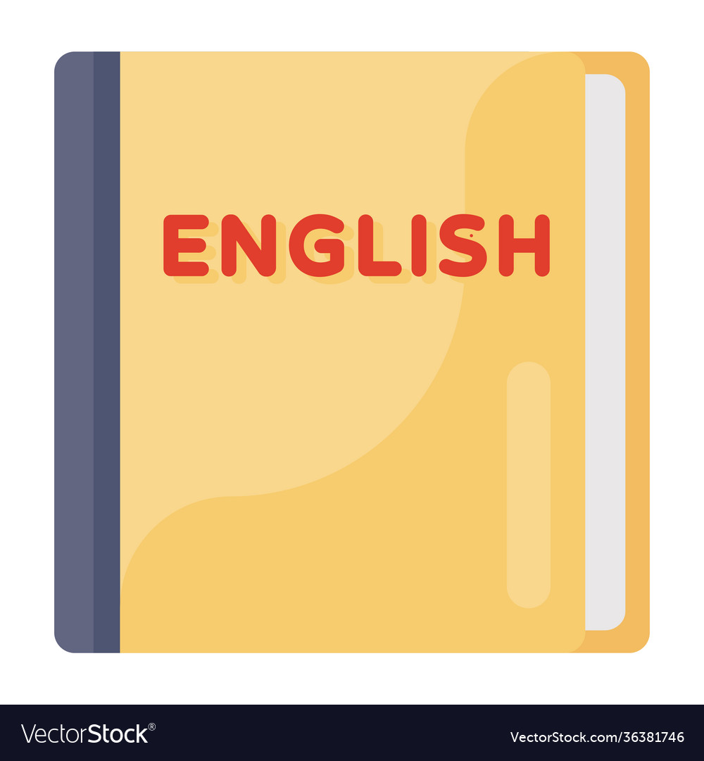 English book Royalty Free Vector Image - VectorStock