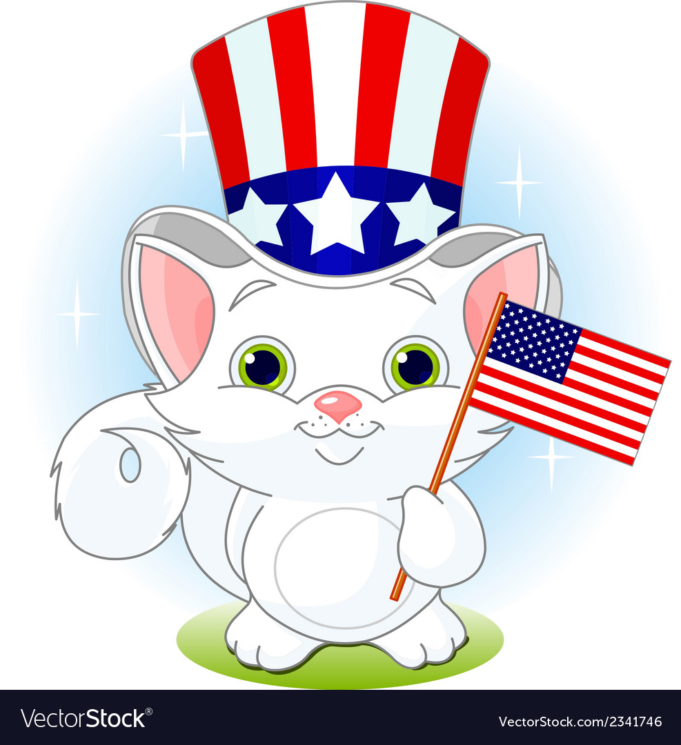 American Flag Kitten