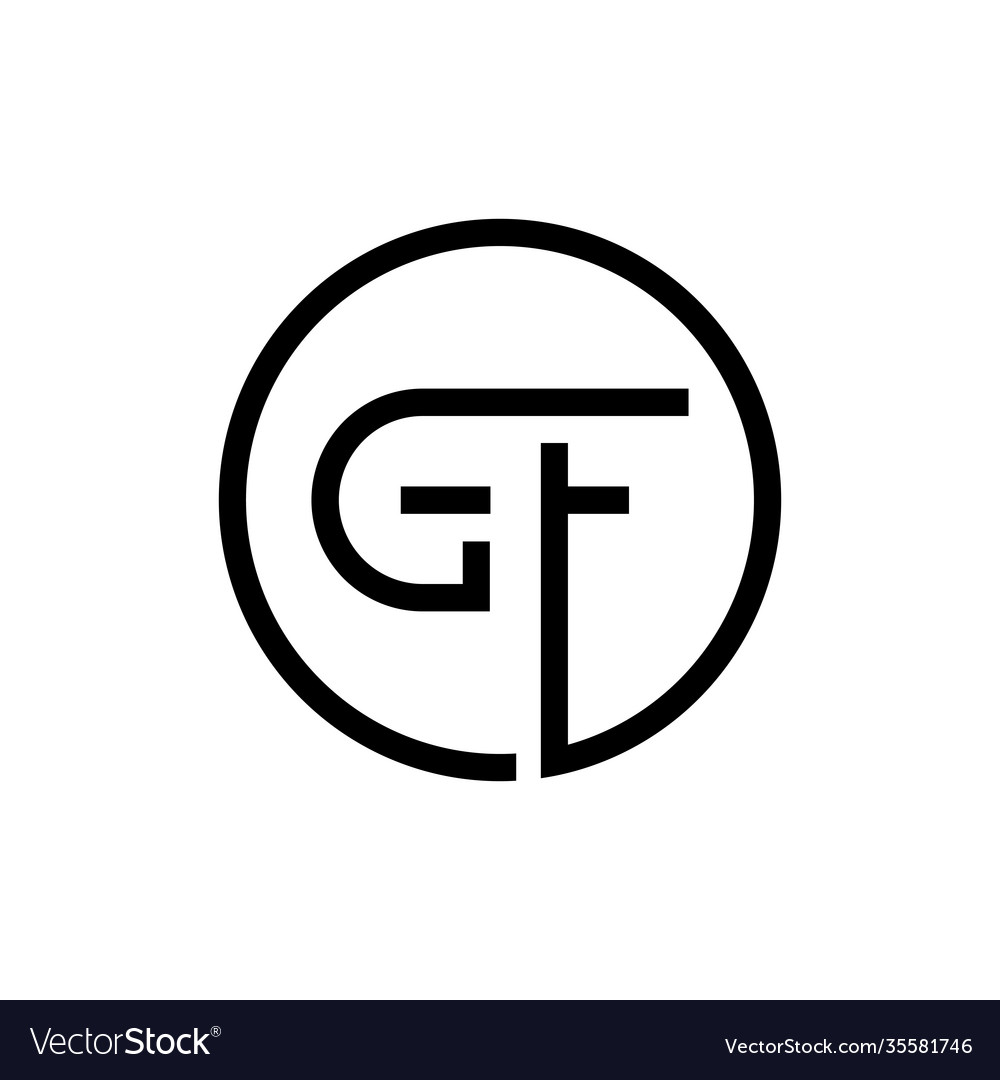 Initial Circle Gf Letter Logo Creative Typography Vector Image 5895