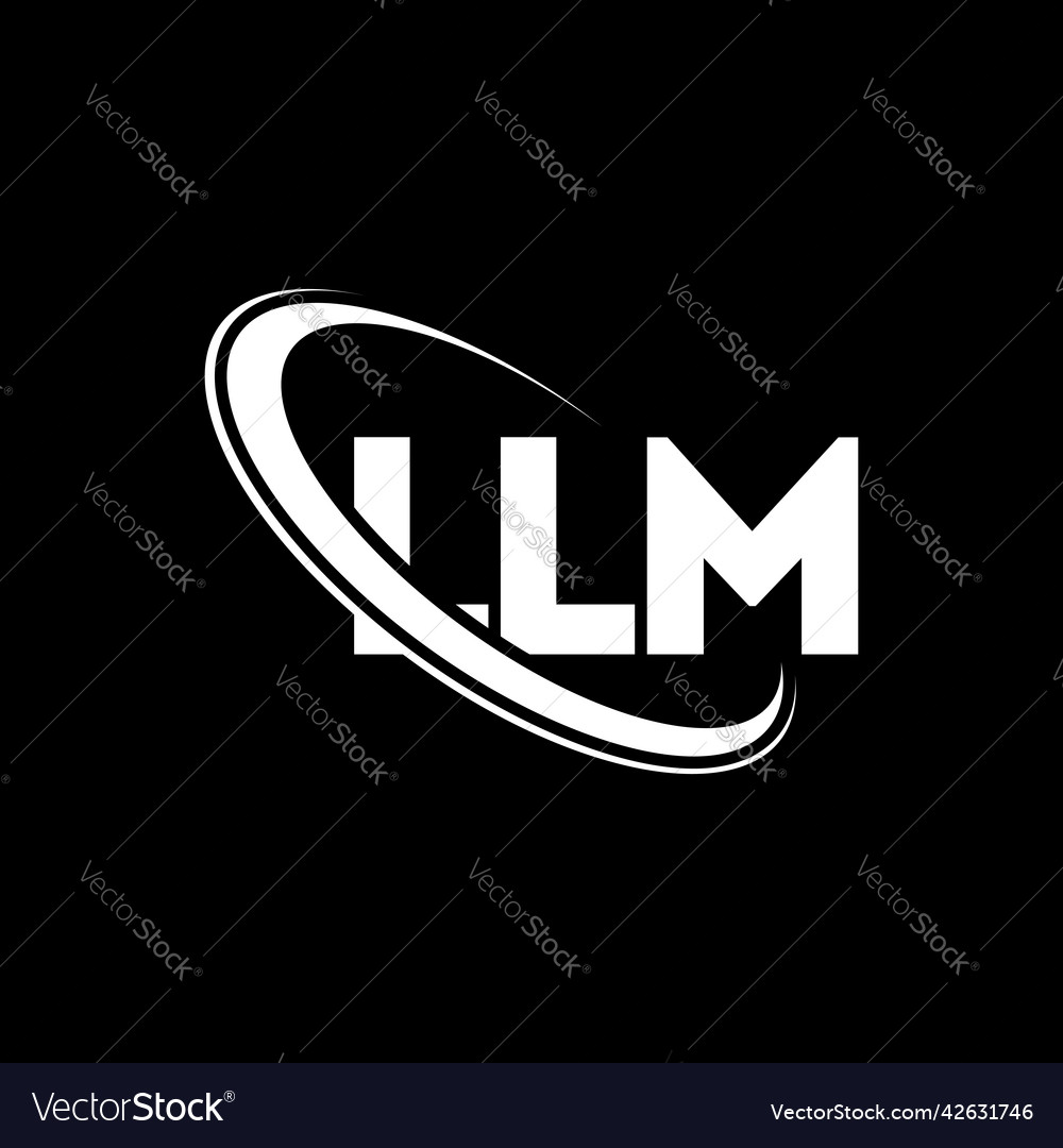 Llm logo letter design Royalty Free Vector Image