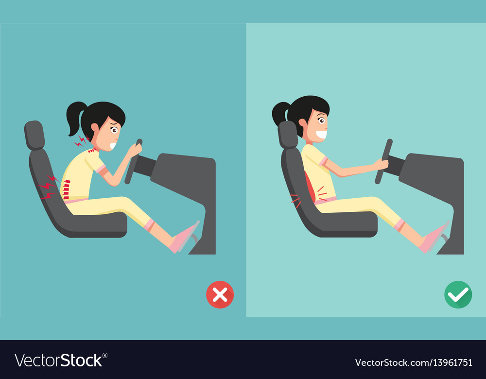 best-and-worst-positions-for-driving-a-car-vector-image