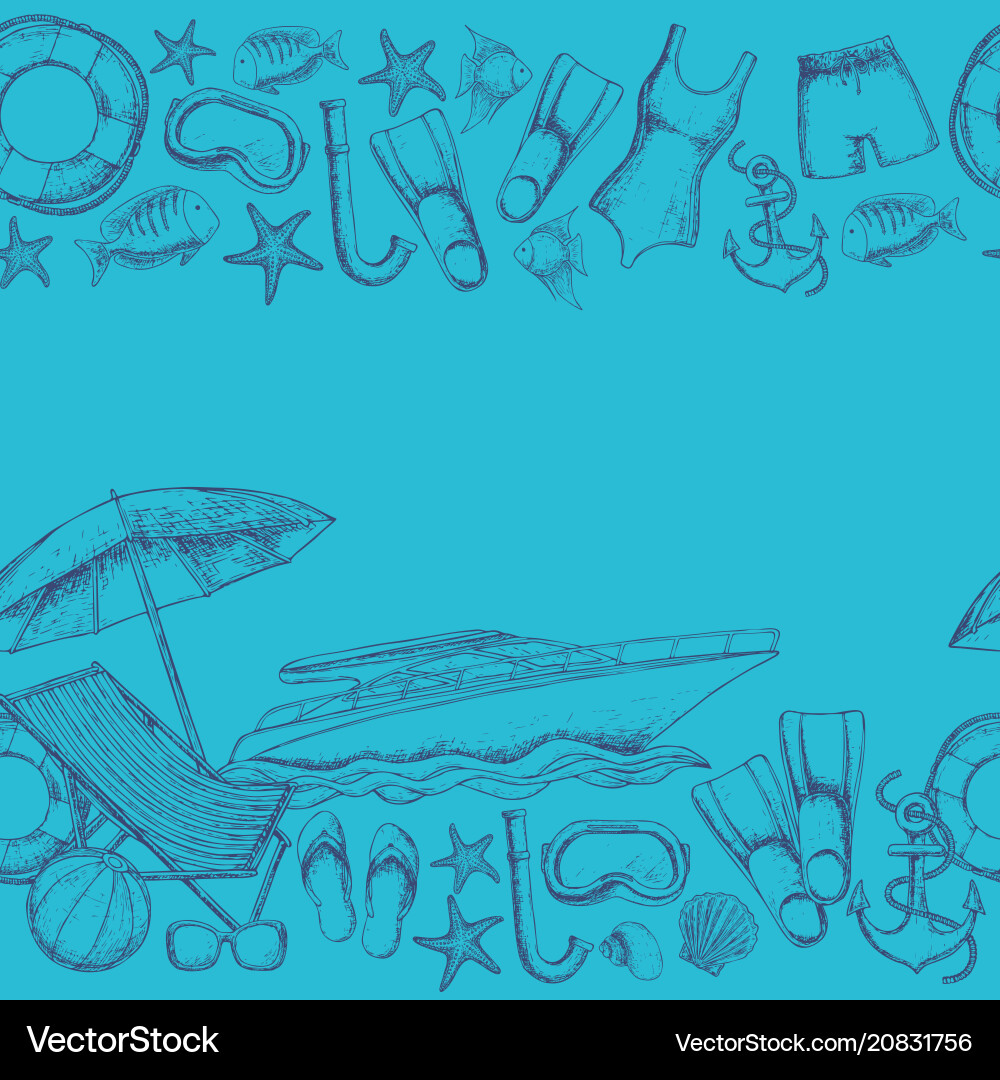Beach summer holidays Royalty Free Vector Image