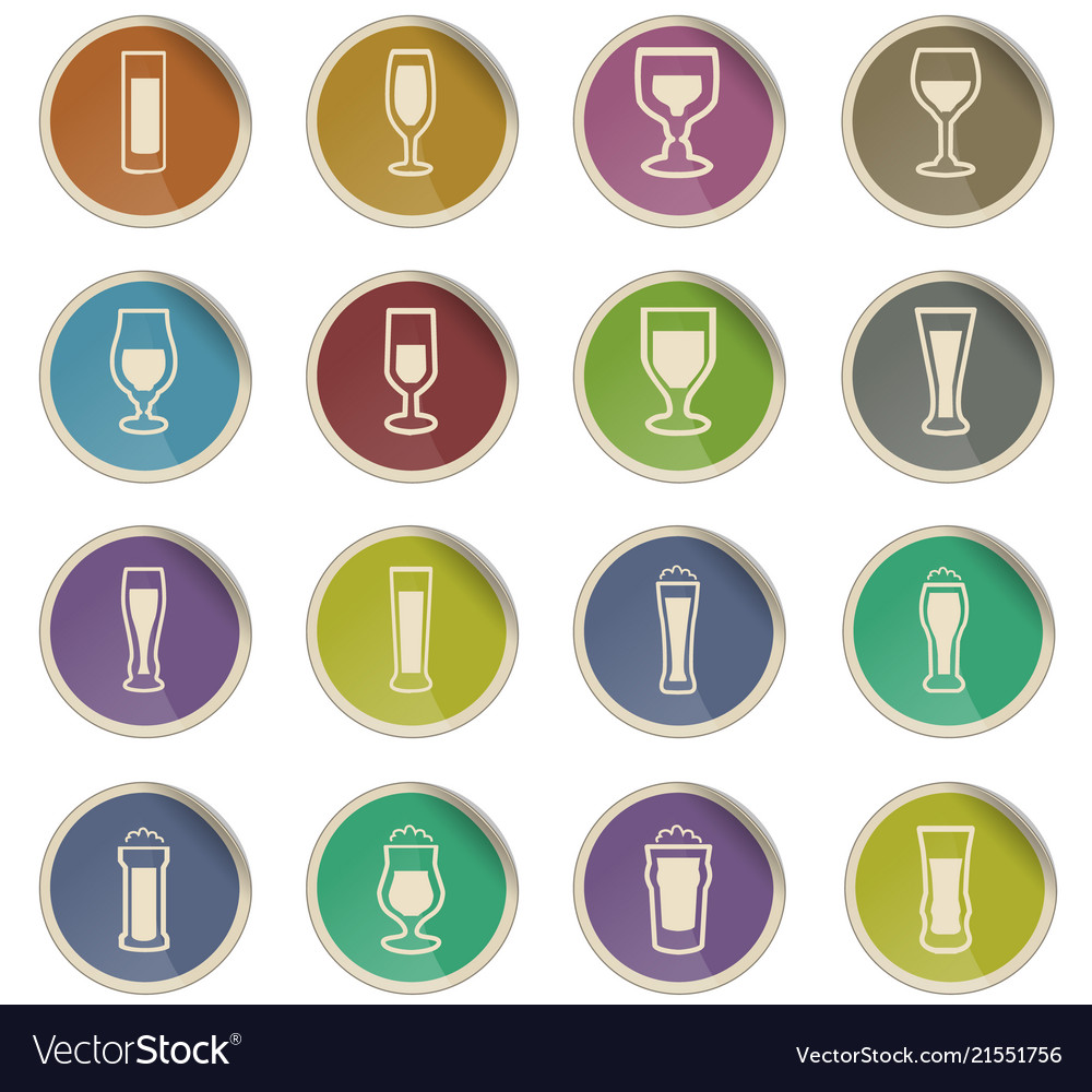 Glasses Icon Set Royalty Free Vector Image Vectorstock 6514