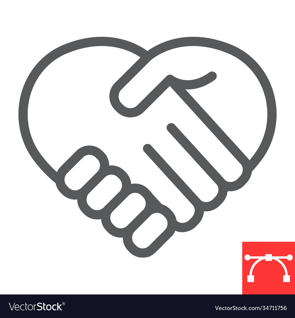 Handshake Icon - Download in Line Style