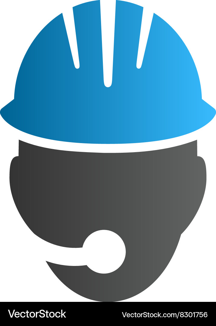 Industrial operator gradient icon Royalty Free Vector Image