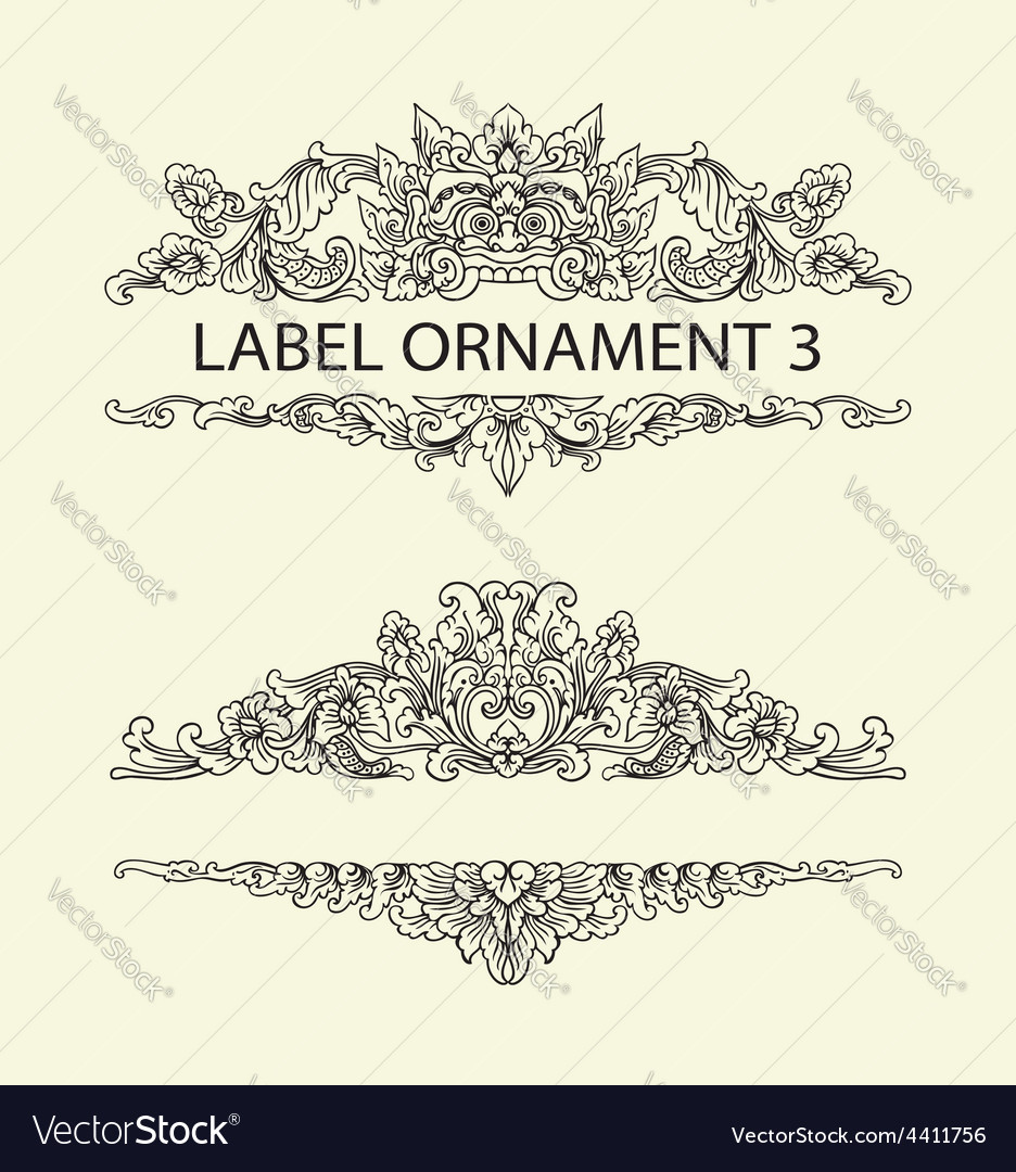Label ornament 3 Royalty Free Vector Image VectorStock
