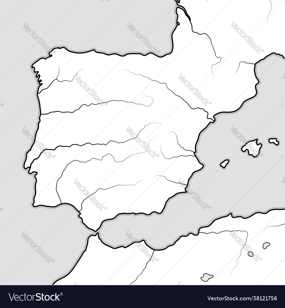 Map of portugal Royalty Free Vector Image - VectorStock