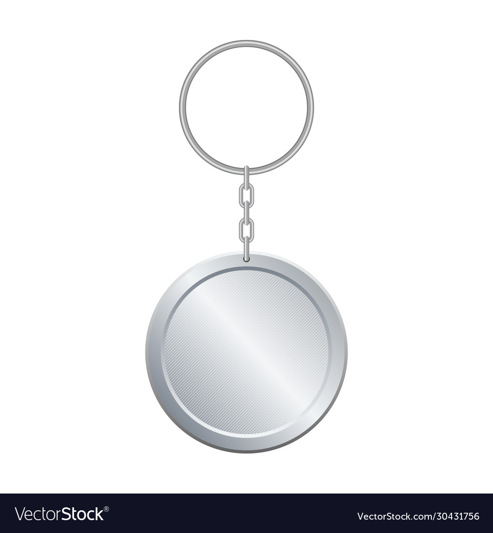 Metallic key chain Royalty Free Vector Image VectorStock