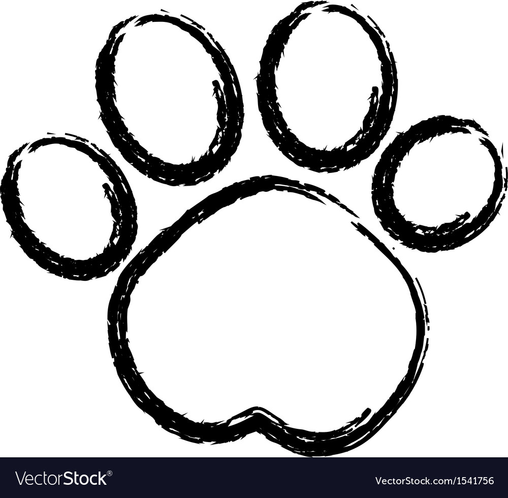 Paw print logo Royalty Free Vector Image VectorStock