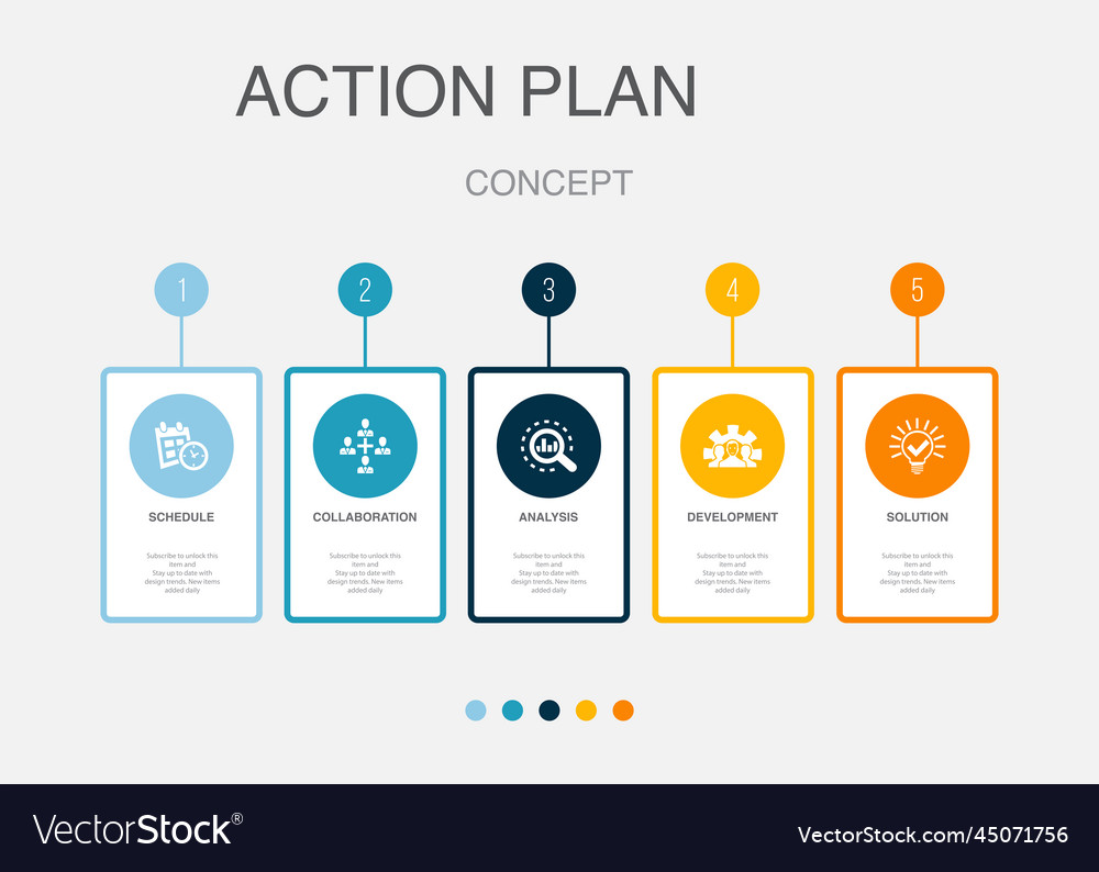 Schedule collaboration analysis development Vector Image