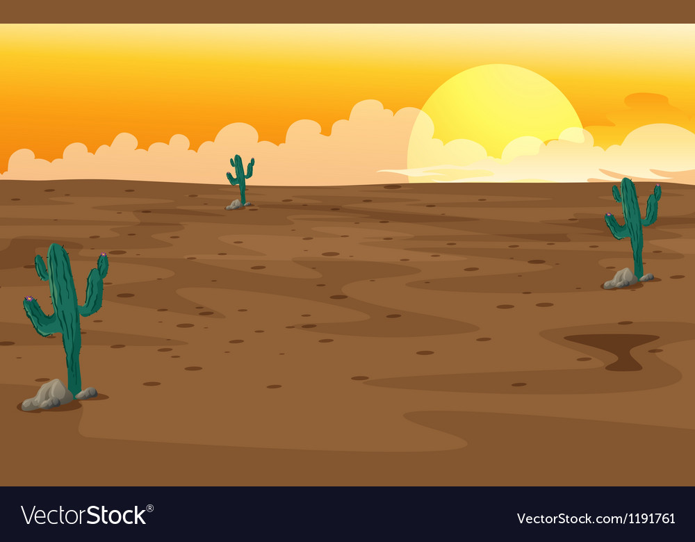 A Desert Royalty Free Vector Image - VectorStock