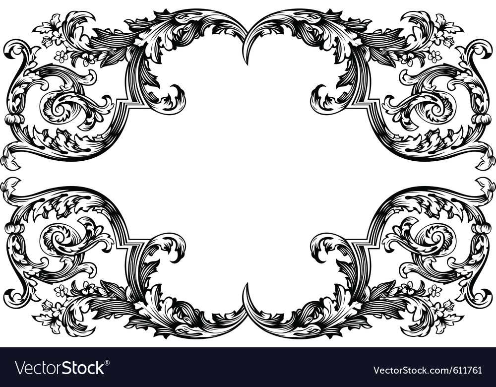 Download Antique vintage frame Royalty Free Vector Image