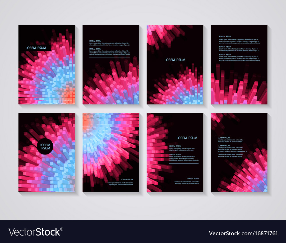 brochure flyer layouts with abstract colorful vector image flyer layouts