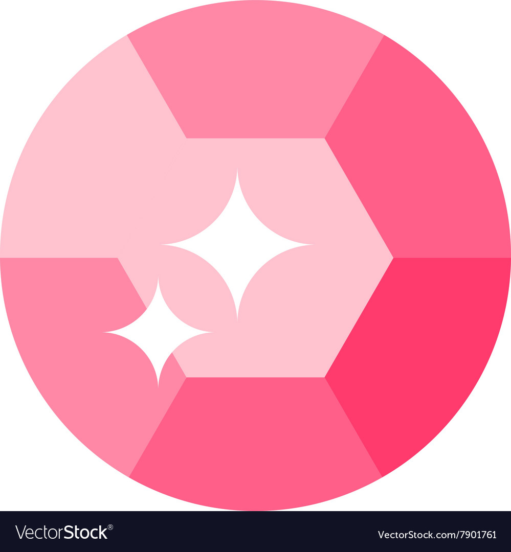 Flat design of gemstone Royalty Free Vector Image