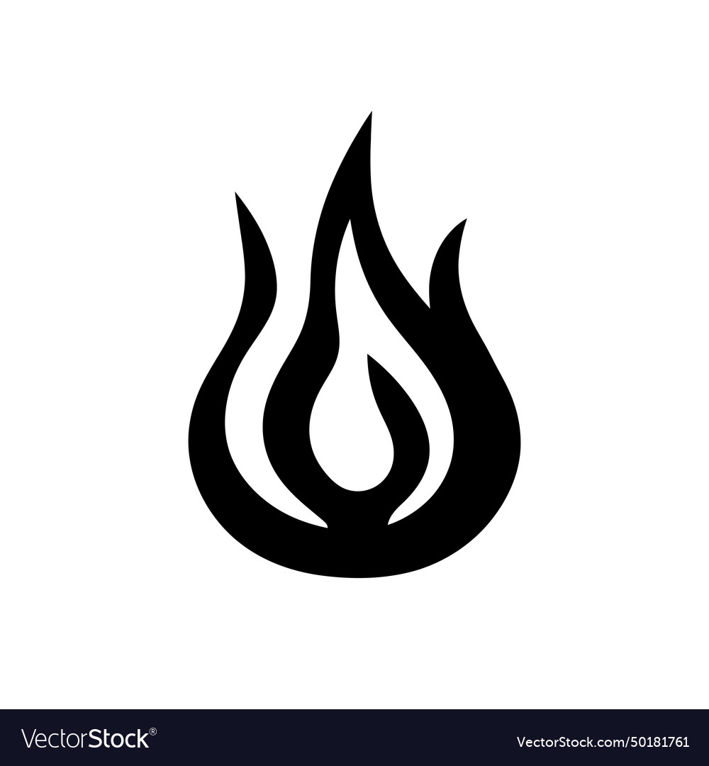 Inferno inscribe flame icon Royalty Free Vector Image