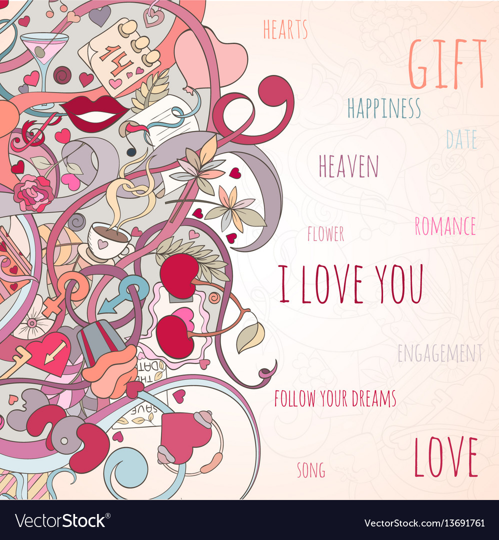 St Valentine Day Card Royalty Free Vector Image