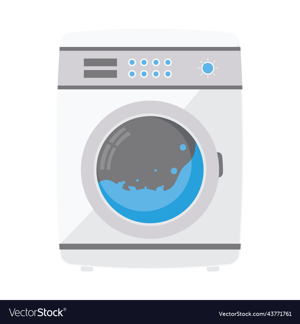 Washing Machine With Foam Royalty Free Vector Image