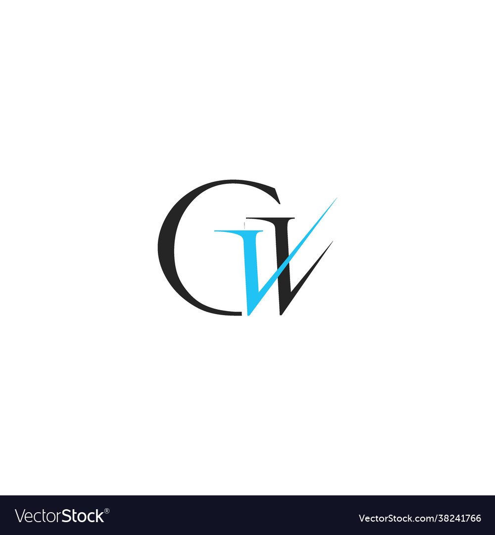 Initials Gw Logo Simple And Modern Royalty Free Vector Image