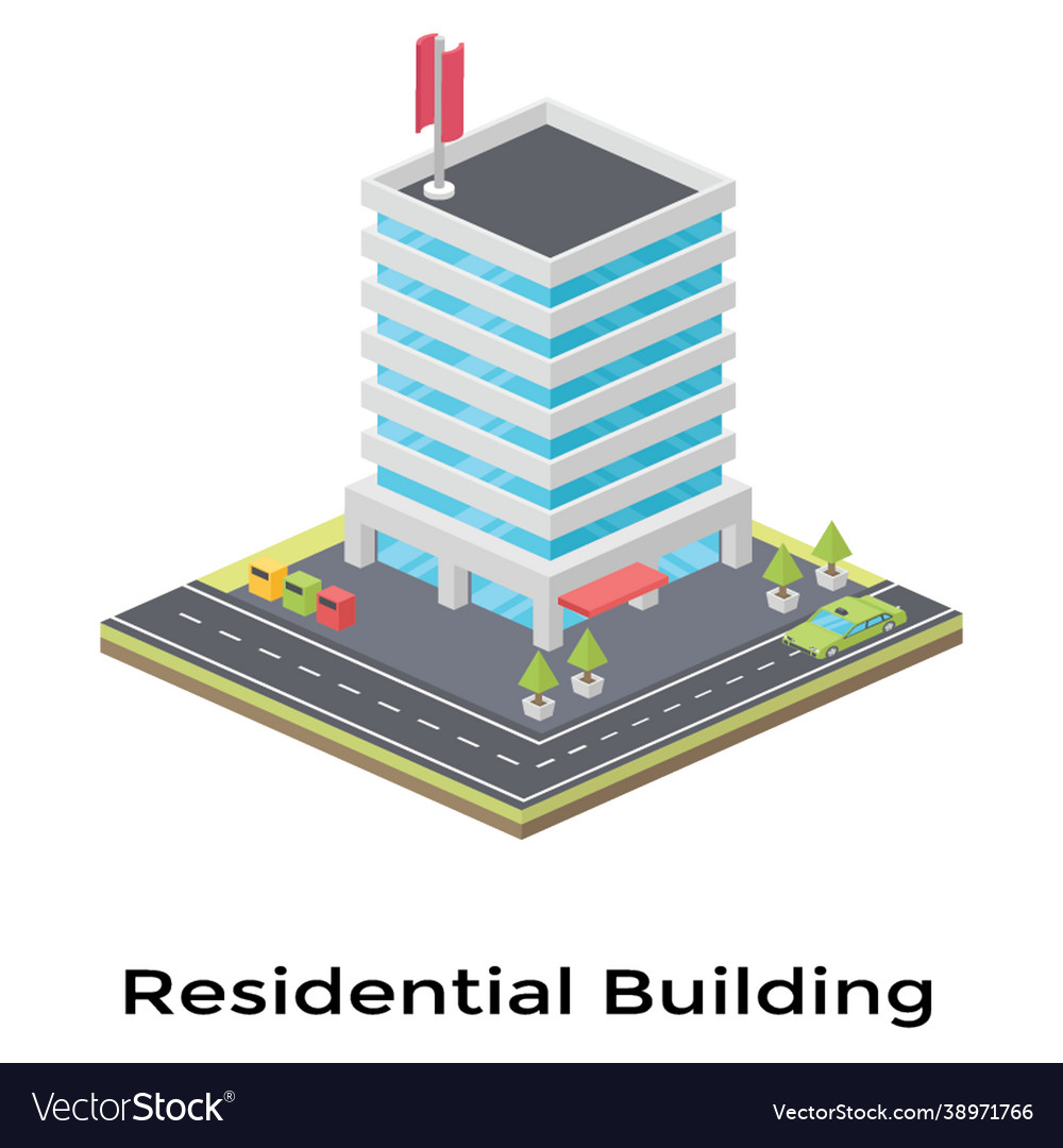 Residential building Royalty Free Vector Image