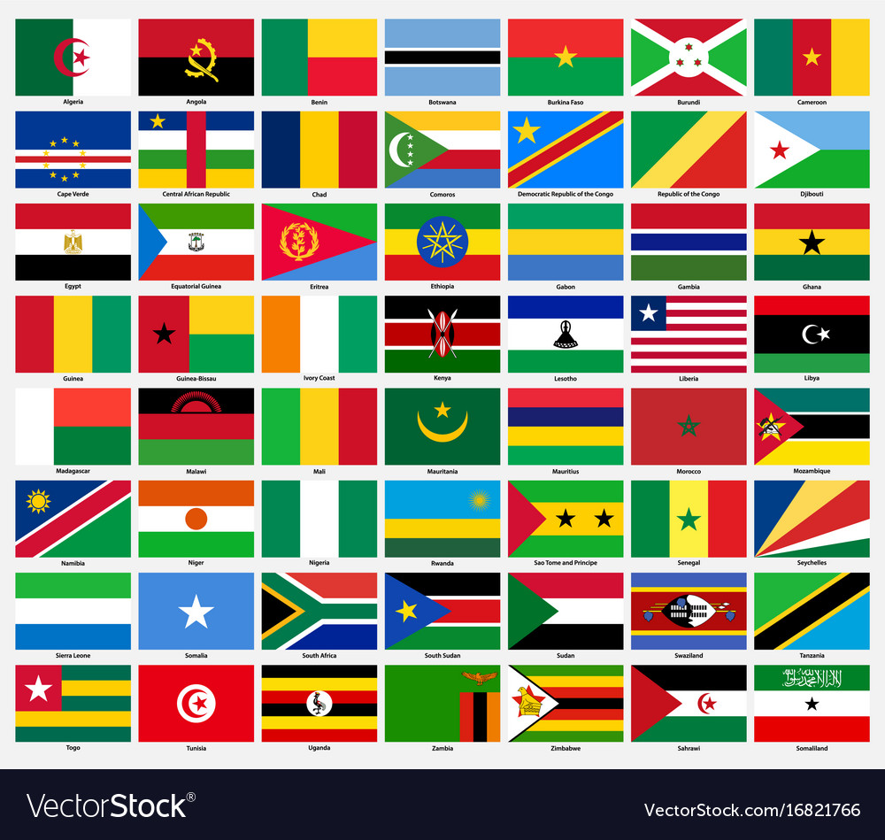 All Flags Of African Countries With Names And Vector Images Images 6654