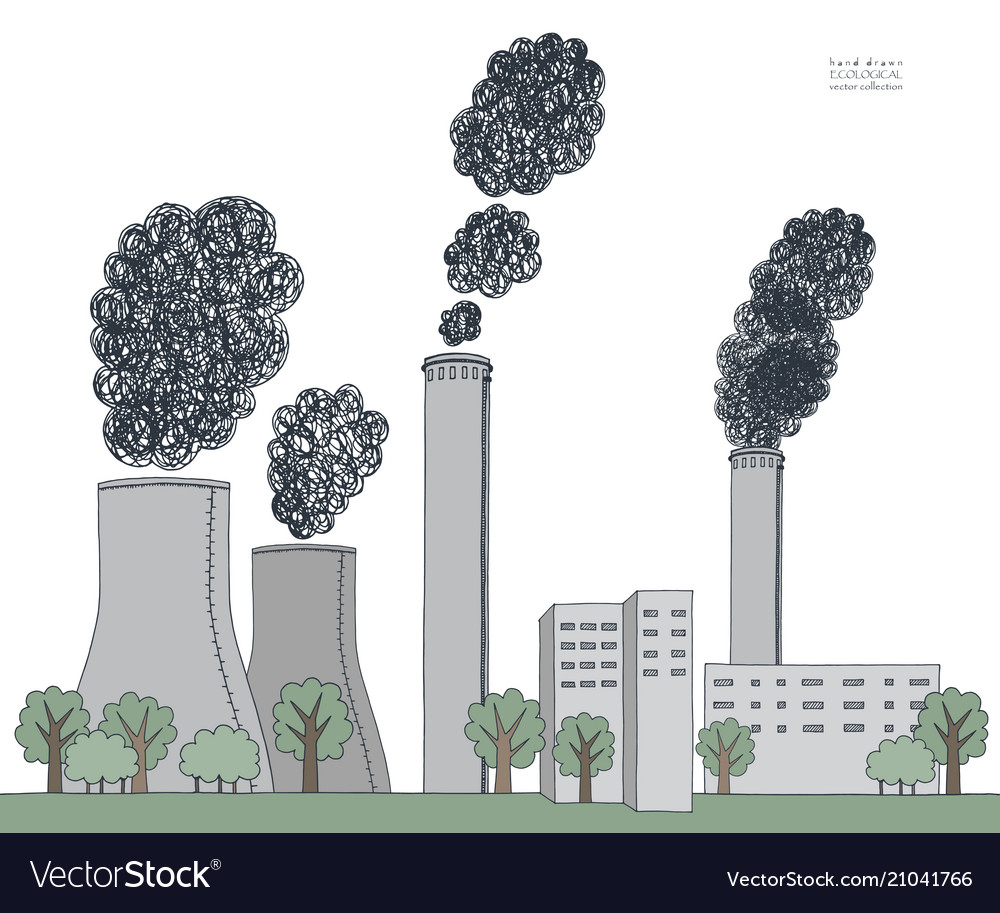 Smokestack on white background