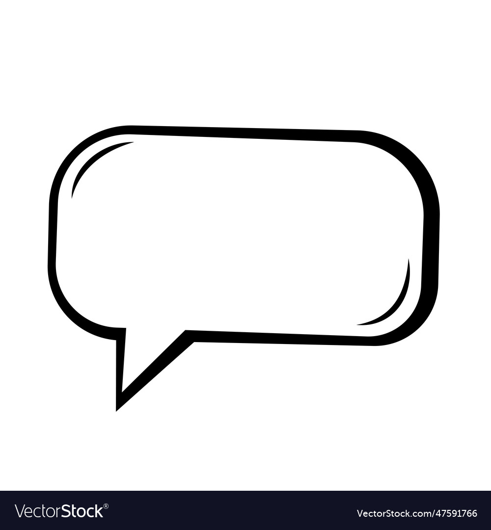 Speech bubble for comics text balloon Royalty Free Vector