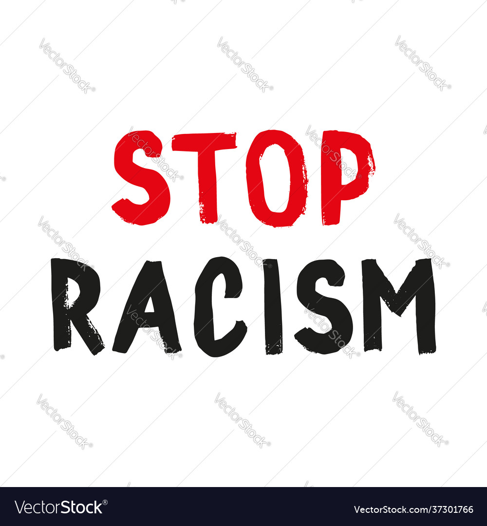 Stop racism poster social media content banner Vector Image