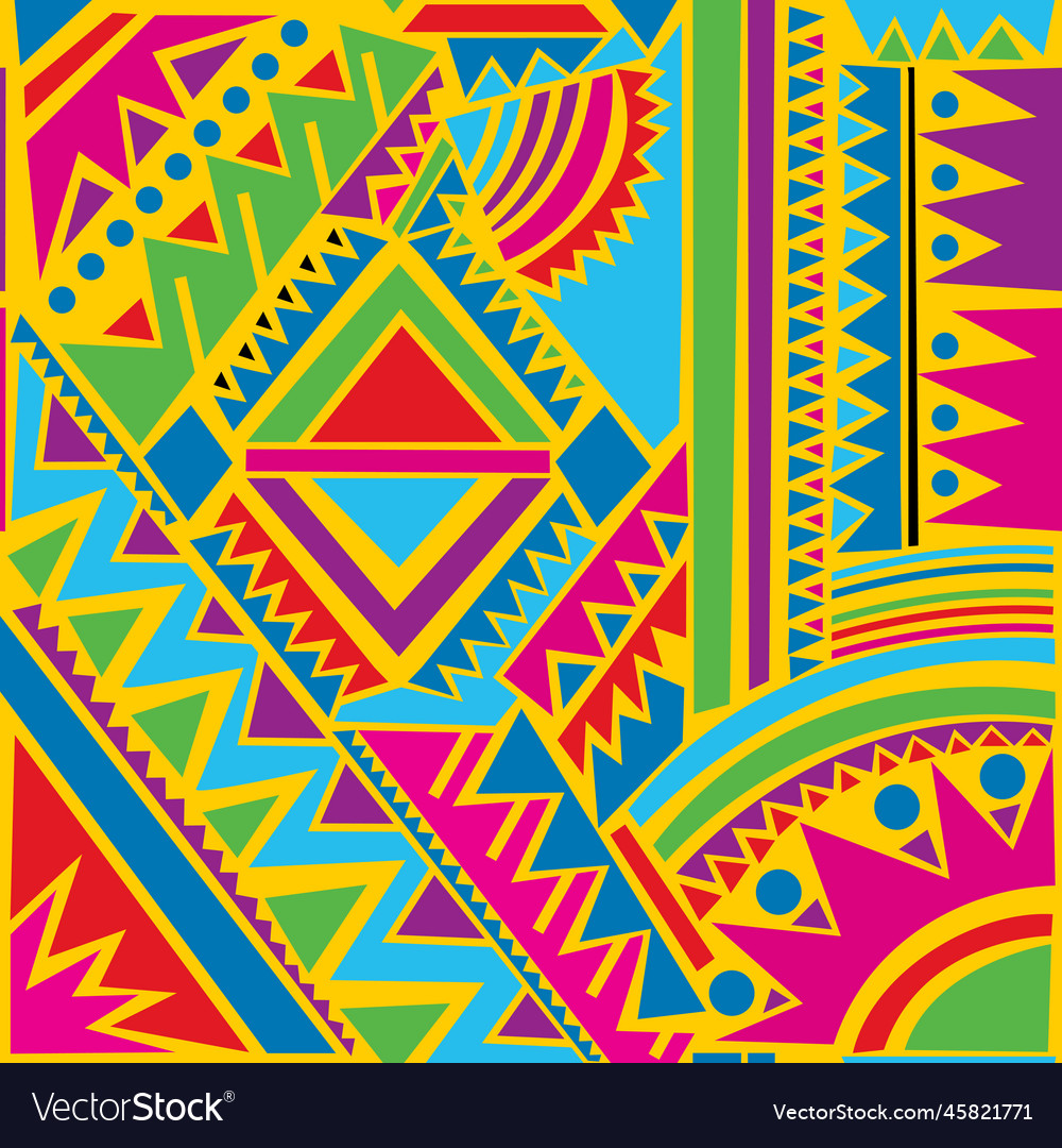 Abstract african seamless pattern in colorful Vector Image