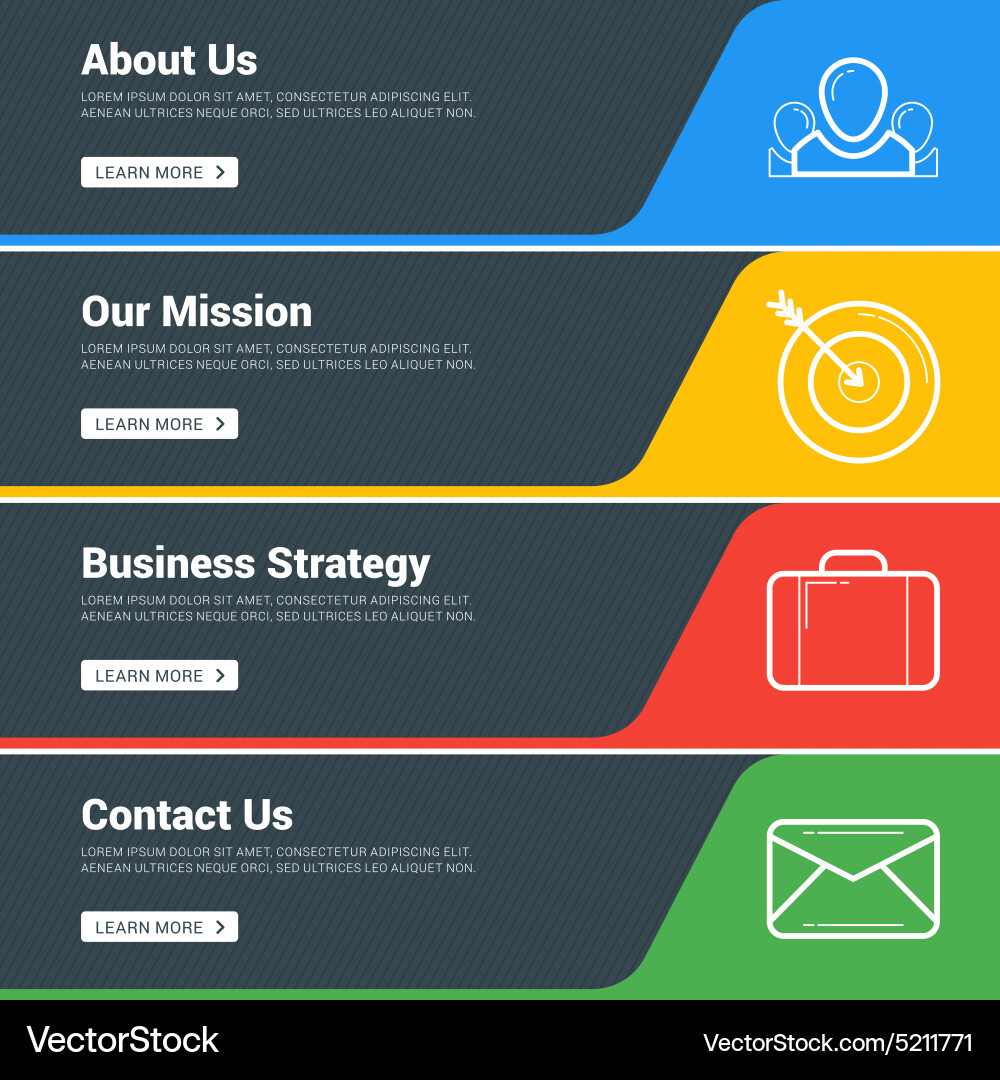 Flat design concept set web banners template Vector Image