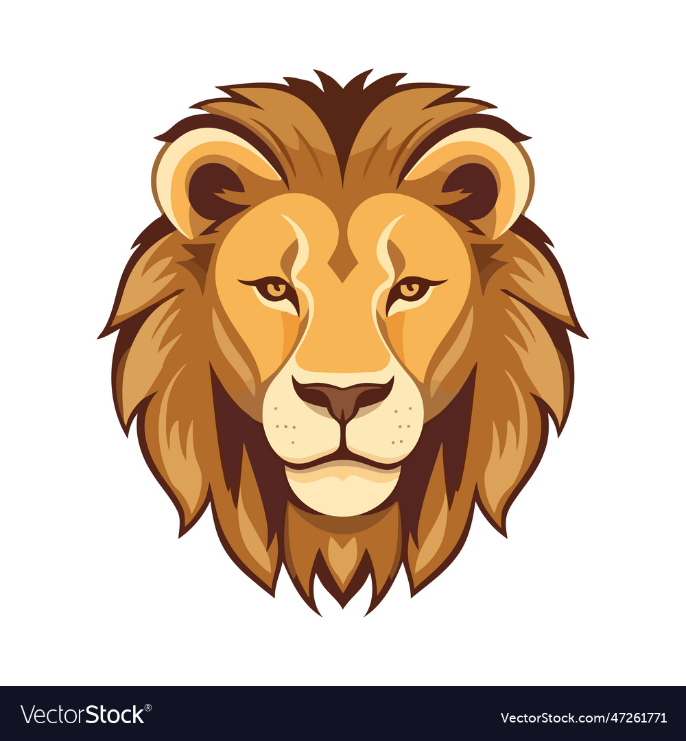 Roaring lion symbol of strength and aggression Vector Image