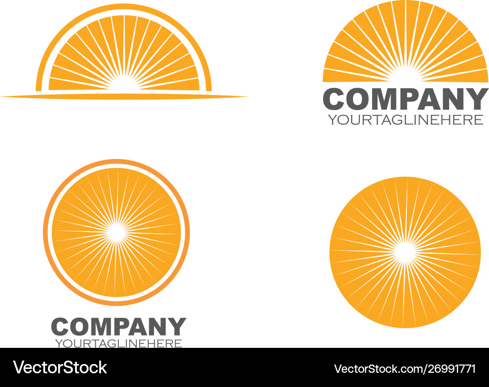 Sun logo icon Royalty Free Vector Image - VectorStock