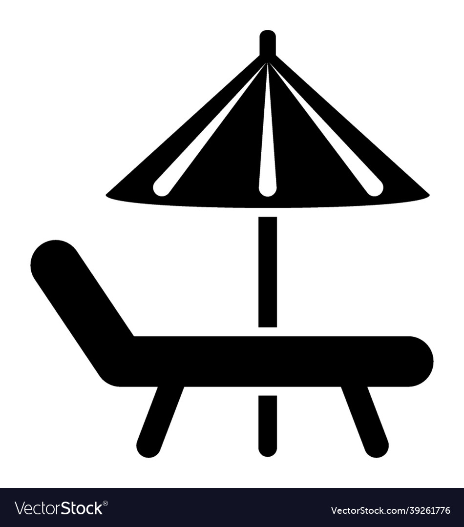 Beach bed Royalty Free Vector Image - VectorStock